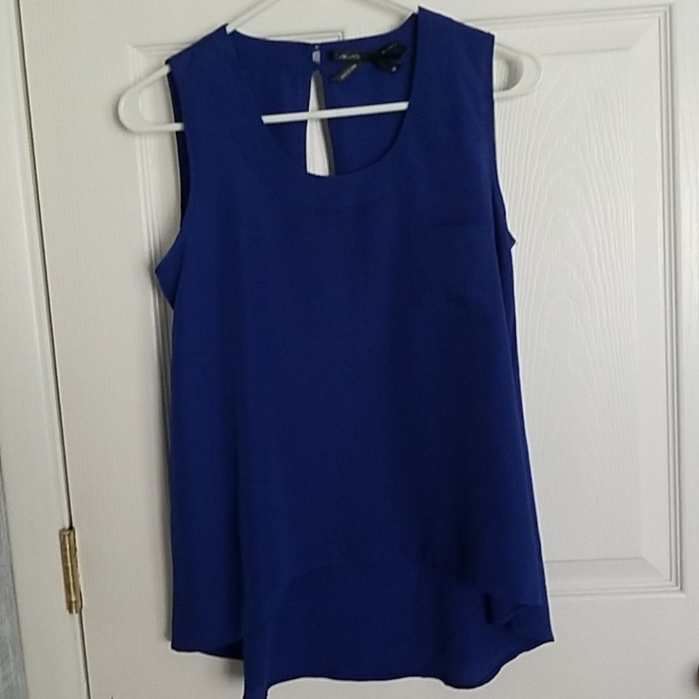 Blue Sleeveless Boutique Style Top. Like New.
